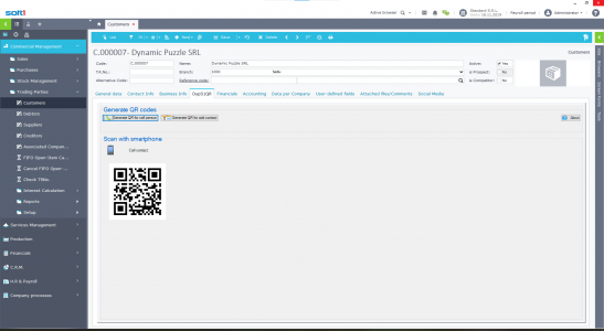 DypS1QR Softone ERP addon - Call contact